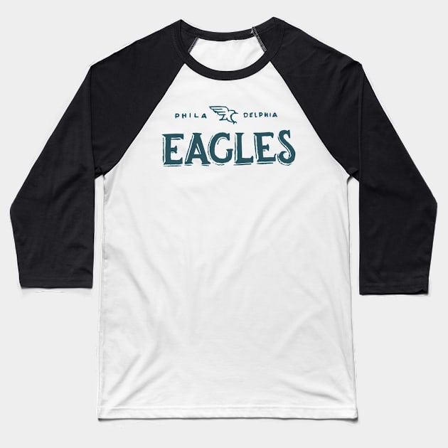 Philadelphia Eagleeees 08 Baseball T-Shirt by Very Simple Graph